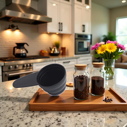 Black Plastic Coffee Scoop Measuring Scoop Suitable for Ground Beans Coffee Beans Tea,Coffee,Tea and Espresso,Kitchen and Dining