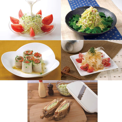 Arnest Handheld Mandoline Slicer for Kitchen, Wavy Blade Veggie Slicer - Comes with Safety Grip, Made in Japan
