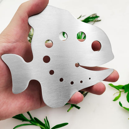 Stainless Steel 11-Hole Leaf Stripper Tool for Kale, Collards, Greens, and Herbs, 1 PC