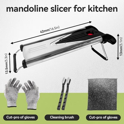 mandoline slicer, mandoline slicer for kitchen,Stainless Steel mandolin slicer,Vegetable Slicer,mandoline food slicer,slicer vegetable cutter,Cut-Resistant Gloves，