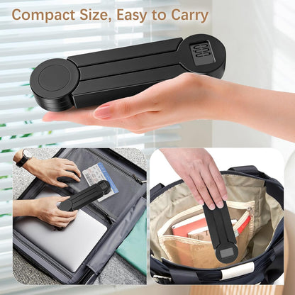 Folding Food Scale, Digital Kitchen Scale, Portable Food Scale Travel Scale for Food, Collapsible Mini Pocket Scale Grams and Ounces, Ideal for Diet Calorie Control Compact Kitchen (Black)