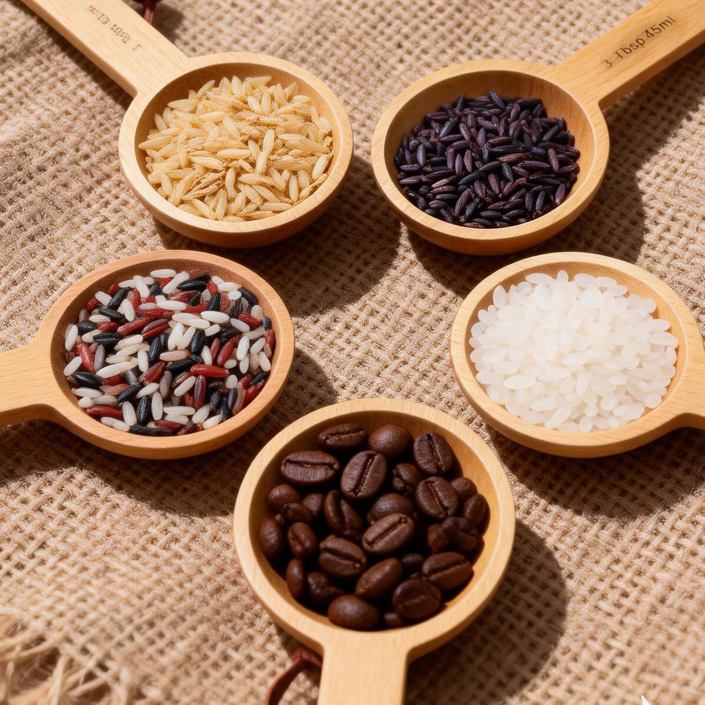 30ml Wood Measuring Spoon and Scoop Wooden Tablespoon 30ml Measuring Scoop 2 TBSP Retro Coffee Spoons for Dry Ingredients Ground Tea Spice (Wood Color, 2TBSP)