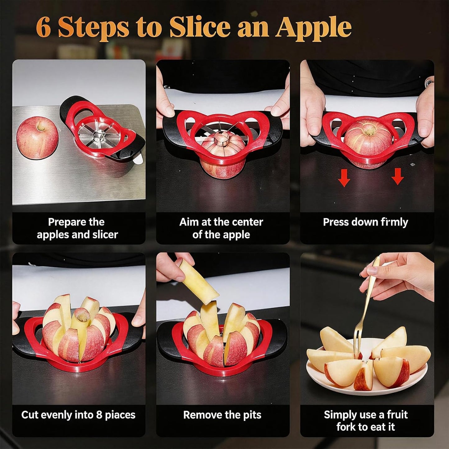 2 Pack Pineapple Corer, with Apple Slicer and 2 Fruit Forks –Pineapple Corer, Durable Fruit Slicer Tool for Fresh Fruit Preparation, Gifts for Fruit Lovers