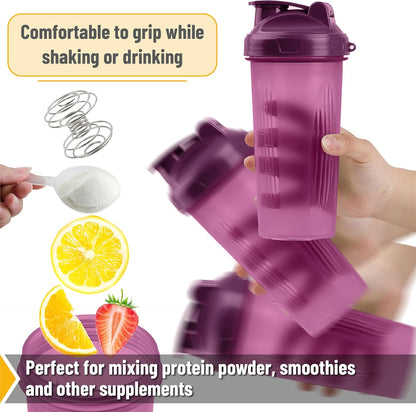 Mr. Pen- Shaker Bottles for Protein Mixes, 28 oz, Leak Proof Shaker Cups with Stainless Steel Wire Whisk Ball for Protein Shakes and Pre Workout