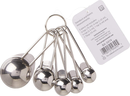 Prepworks by Progressive Stainless Steel Measuring Spoons - Set of 5,Silver