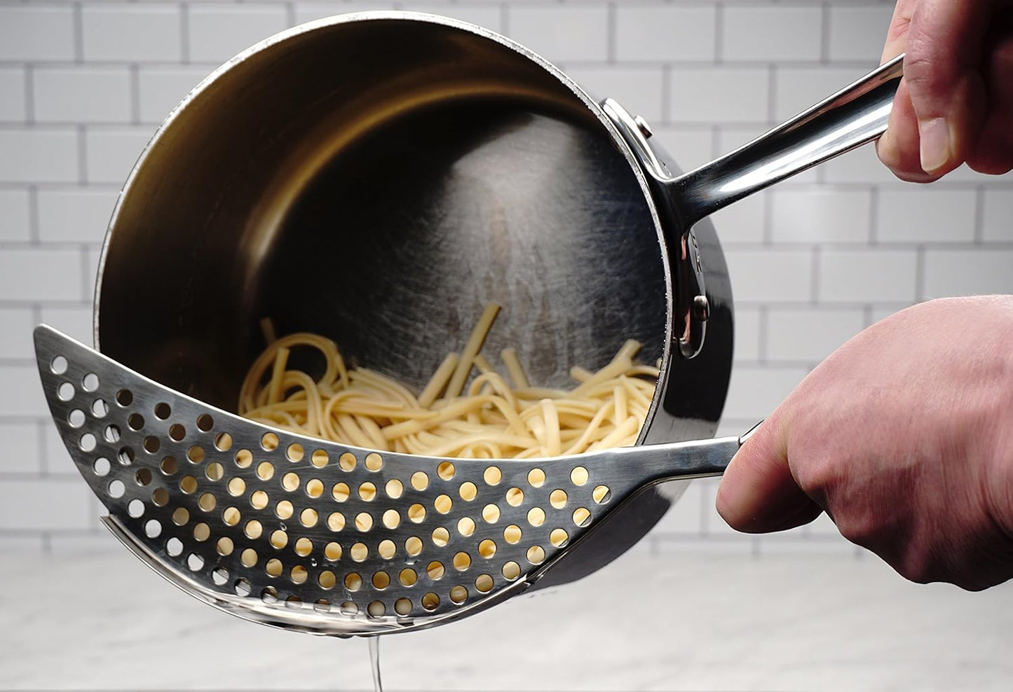 RSVP International Endurance Kitchen Collection Colander Strainer, Mini, Pierced Stainless Steel