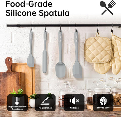 5-Piece Silicone Spatula Set - Heat Resistant 446°F Food Grade BPA Free, Nonstick Cookware Safe Dishwasher Safe Kitchen Tools for Baking, Cooking, Stirring, Multicolor.