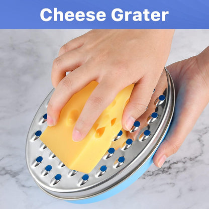 Cheese Grater Akamino Grater Lemon with Food Storage Container & Lid Grinder Grater for kitchen - Perfect For Hard Parmesan，Ginger, Vegetables, Butter (Red)