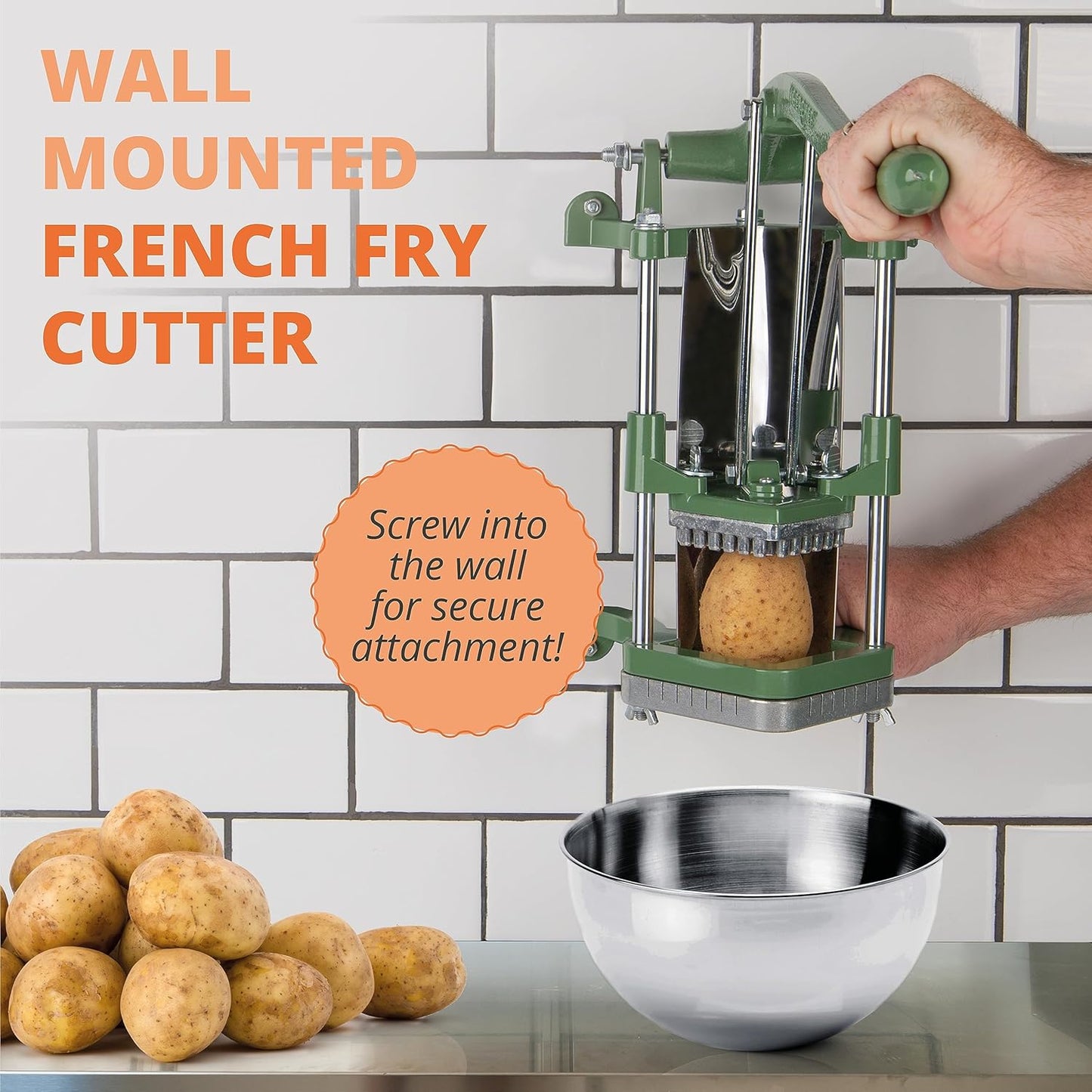 Tiger Chef Commercial Grade French Fry Cutter, Complete Combo Sets 15 Pieces,