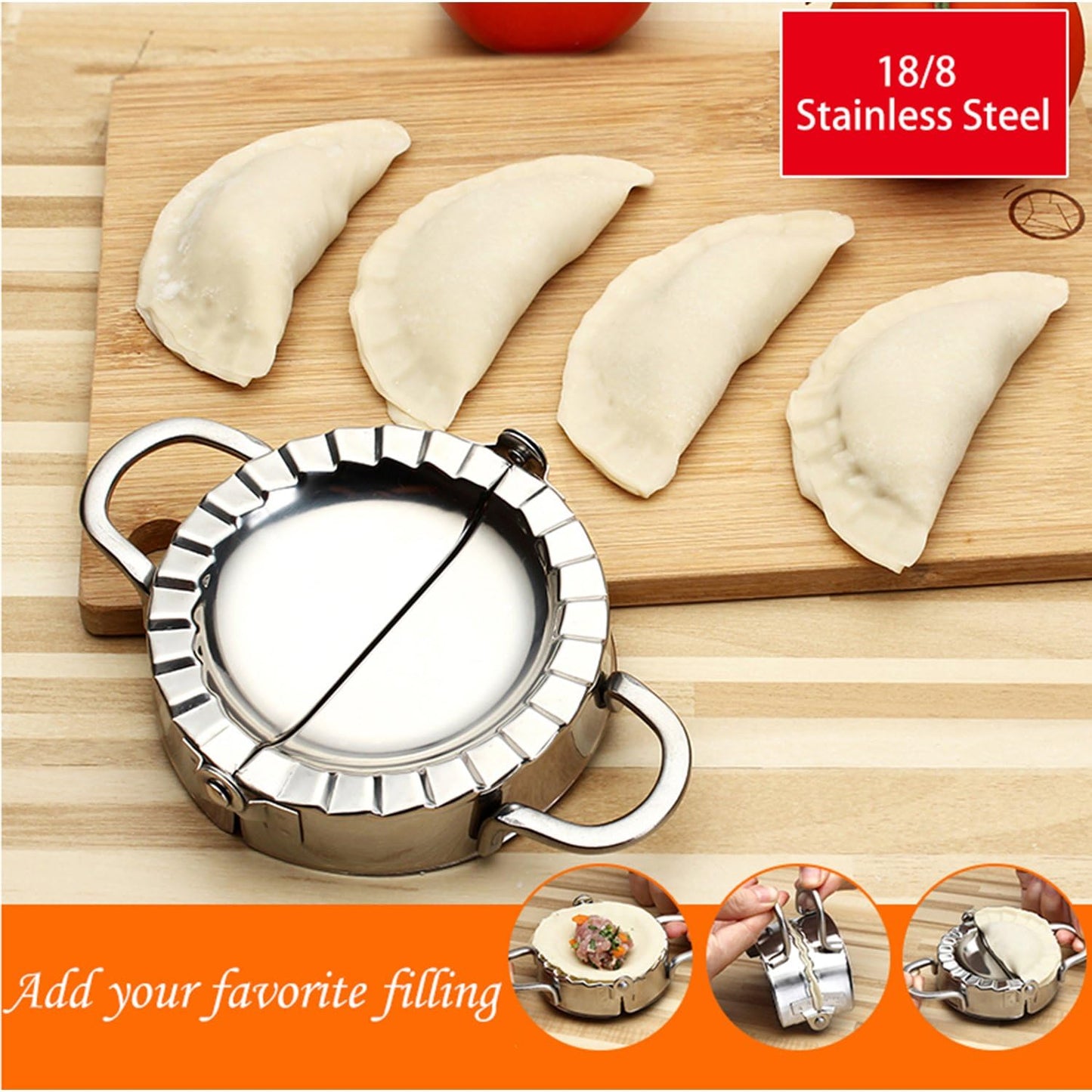 Best Utensils Stainless Steel Ravioli Mold Pierogi Dumpling Maker Wrapper Pastry Dough Cutter Kitchen Accessories (S: DIA. 3 inch)
