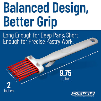 SPARTA 4040505 Silicone Basting Brush With Red Bristles, 3 Inches, Red