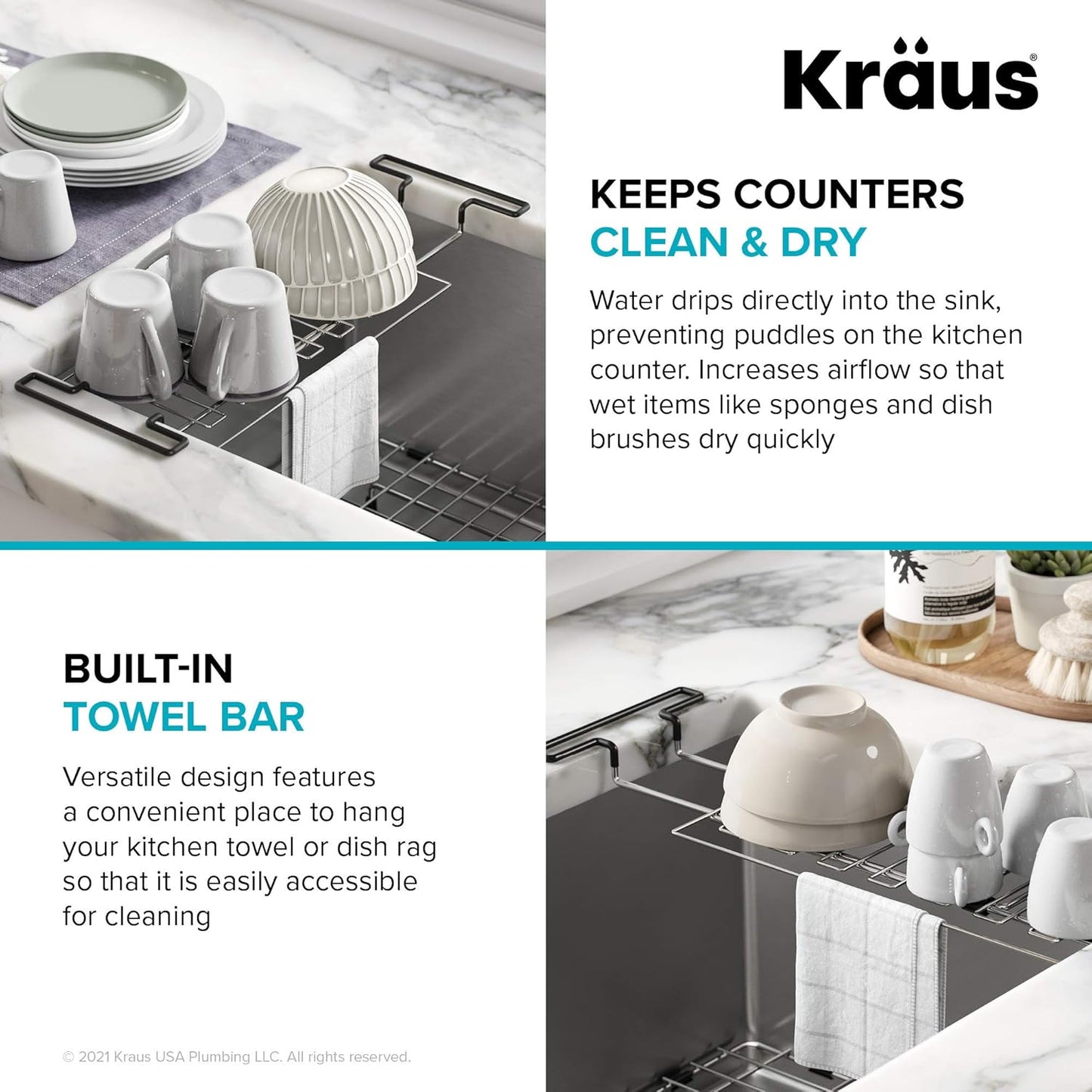 KRAUS Stainless Steel Colander for Workstation Kitchen Sink, CS-6