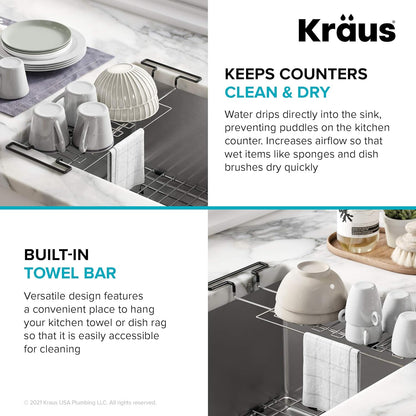 KRAUS Stainless Steel Colander for Workstation Kitchen Sink, CS-6