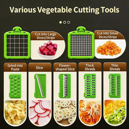 BBEK chopper vegetable cutter with timer | multifunctional vegetable cutter & onion chopper dicer, vegetable shredder for Restaurant & Bulk Prep
