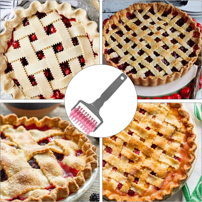 2 Pack Pastry Cutting Wheel, Pastry Wheel Decorator Pie Crust Pastry Wheel and Cutter for Cutting Pastry, Rolled Pastry Pie Crimper, Baking & Cooking Tool for Apple Pie Crust or Ravioli Pasta