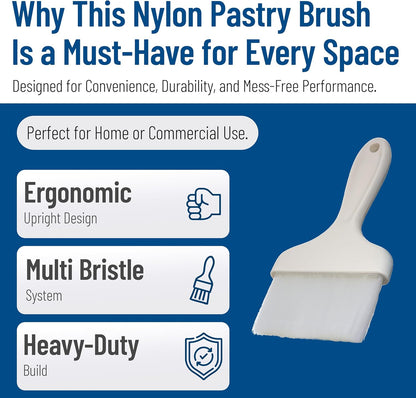 Carlisle FoodService Products 4039302 Sparta Galaxy Nylon Pastry Brush, 4", White