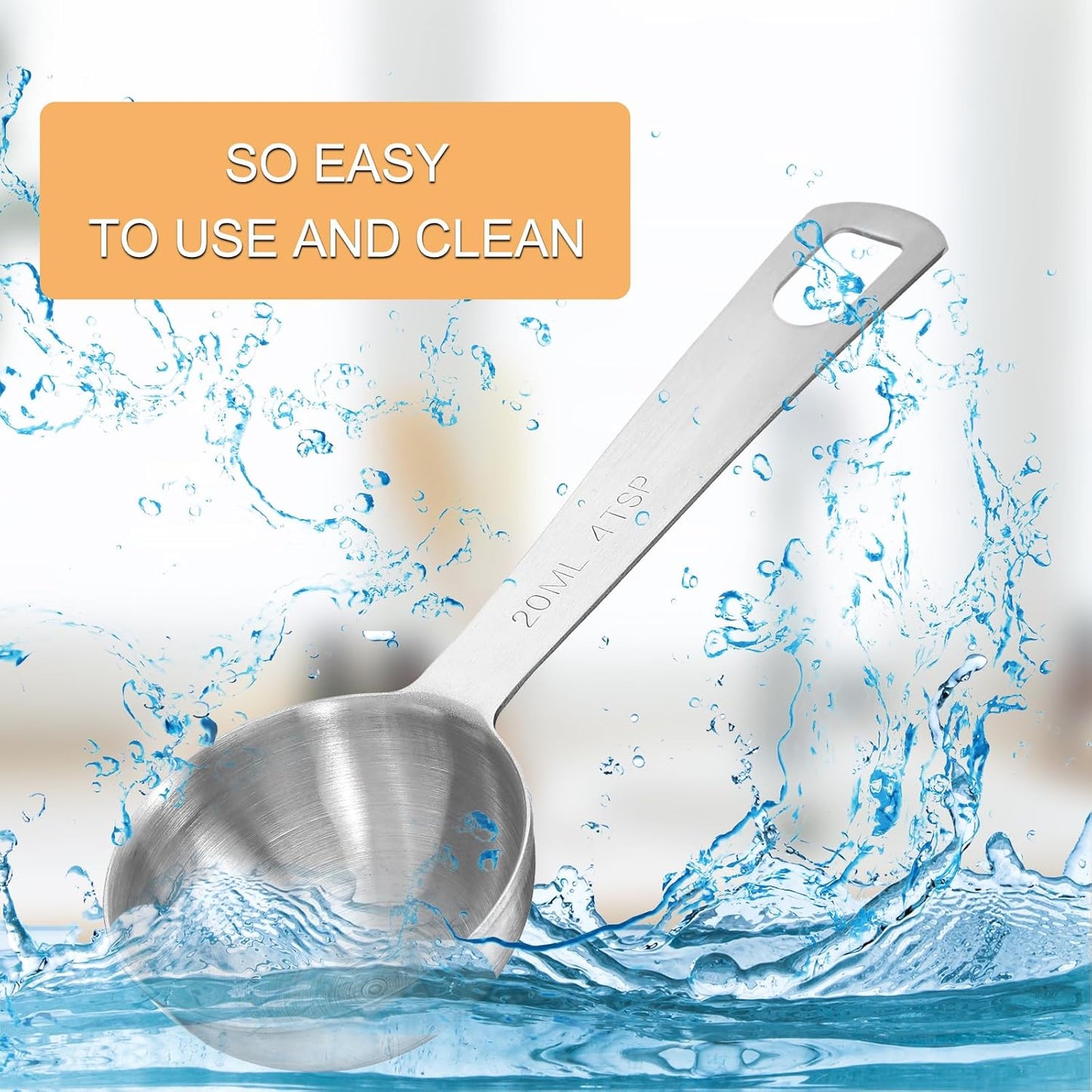 2 PCS Measuring Spoons Tablespoon Measuring Spoon 1/6 Tbsp (1/2 tsp | 2.5 ml | 2.5 cc | 1/12 oz) Mini Spoons Stainless Steel Measuring Spoons for Kitchen Cooking Spoon(Silver)