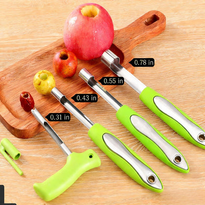 Multifunctional Pitter with Comfortable Rubber Handle, 5-Piece Set, for Fruits, Vegetables, and Red Dates