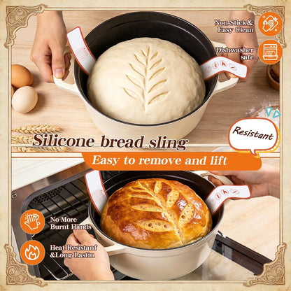 Sourdough Starter Kit for Beginners – Complete Sourdough Kit with Banneton Basket, Bread Lame with Blades, Starter Jar, Bread Stencil, Dough Scraper & Recipe Guide – Sourdough Bread Making Kit