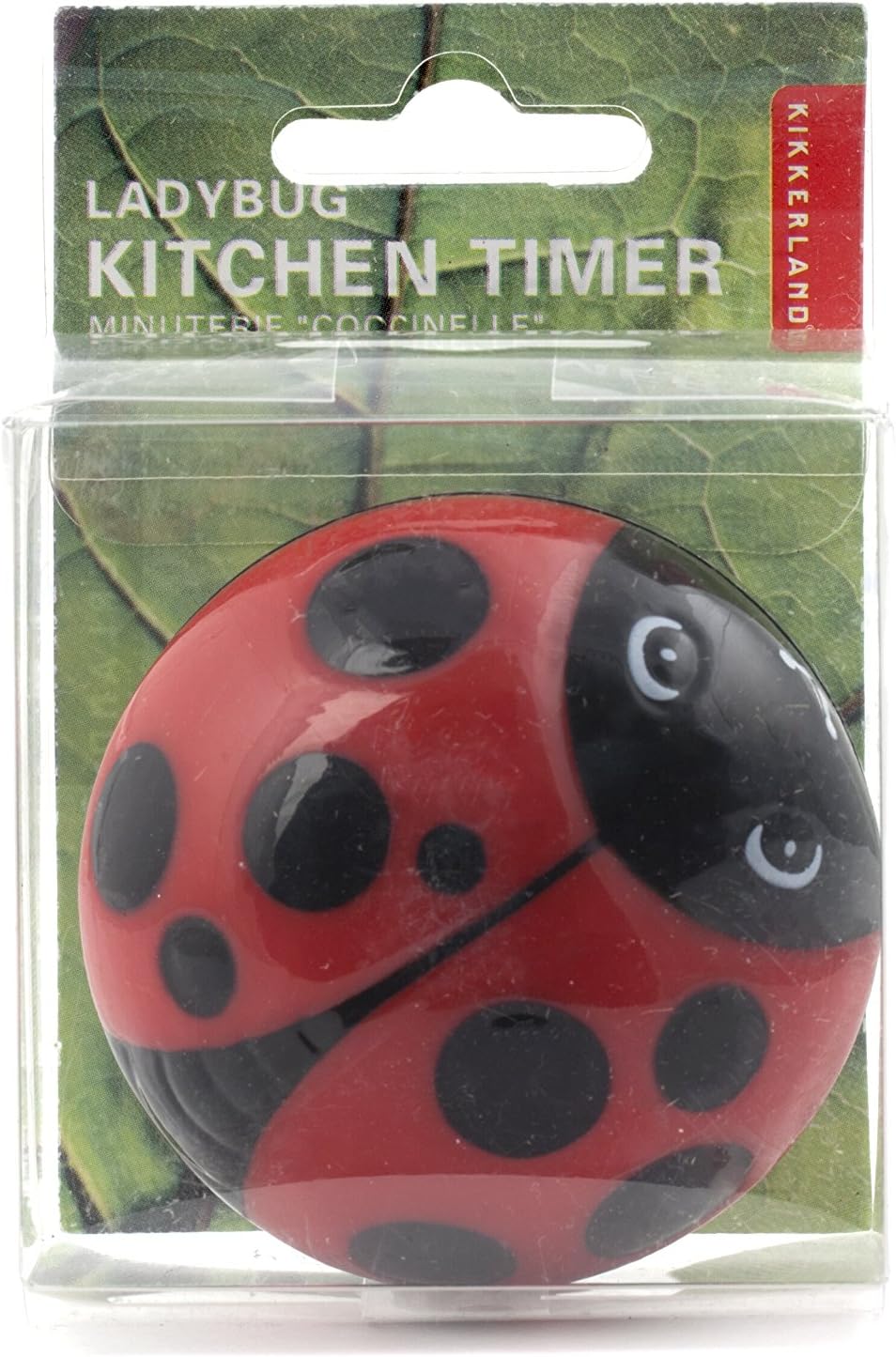 Kikkerland Ladybug Kitchen Timer, Red (KT21-A), 5.7 x 5.7 x 4.4 cm