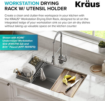 KRAUS Stainless Steel Colander for Workstation Kitchen Sink, CS-6