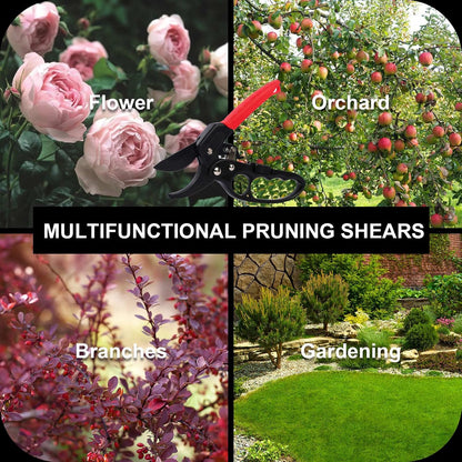 Premium Germany Pruning Shears, Work 3 Times Easier, Pruners Heady Duty, Sharp Garden Clippers Cut Fresh Flower, Hedge, Herb, Indoor Plants, Gardening Tools Scissors, Arthritis Weak Hand Snips
