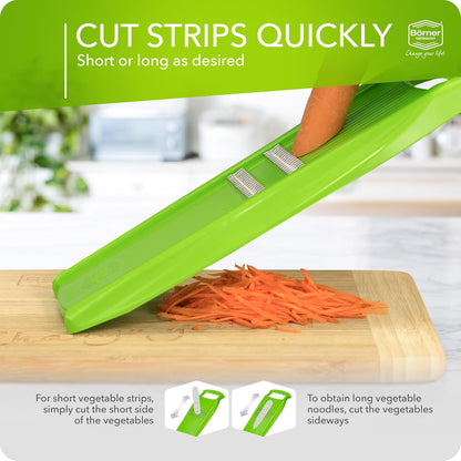 BORNER Roko PowerLine | Vegetable Grater Börner - Quality Made in Germany, Color:Orange