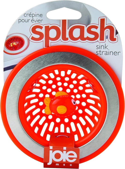 Joie Ribbit Kitchen Sink Strainer Basket, Fits All Standard Sinks, Stainless Steel, Cute Garbage Disposal Drain Cover, 4.5-Inch, Green Frog