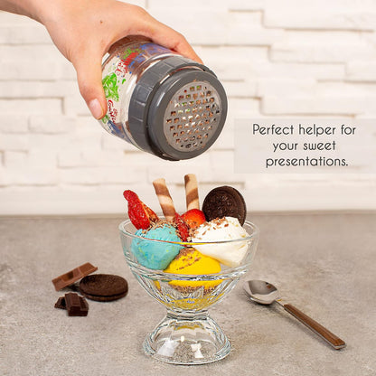CRYSTALIA Cheese Grater with Glass Storage Container, Stainless Steel Food Shredder Box for Parmesan, Ginger, Garlic, Vegetable, Nutmeg, Small Fine Grinder with Lead-Free Glass Jar for Kitchen (Green)