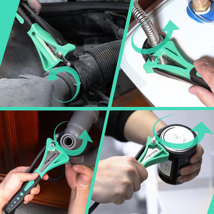 ValueMax 2-piece Strap Wrench Set, Adjustable Oil Filter Wrench with Max Diameter 4" (Small) & 6" (Large) for Shower Head Water Filter, Jar Opener Set