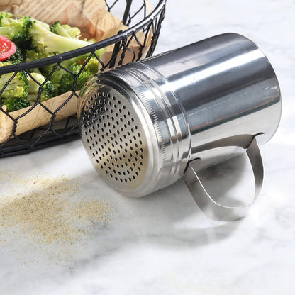 New Star Foodservice 28478 Stainless Steel Dredge Shaker, 10-Ounce, Set of 2