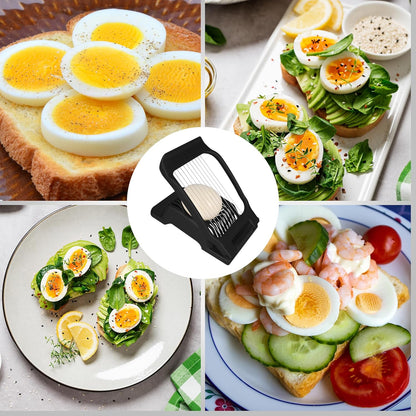 Egg Slicer for Hard Boiled Eggs Egg Cutter Strawberry Slicer Heavy Duty Aluminium Tomato Slicer Stainless Steel Wire Multipurpose Egg Slicer Dicer for Soft Fruit Mushroom Home Use
