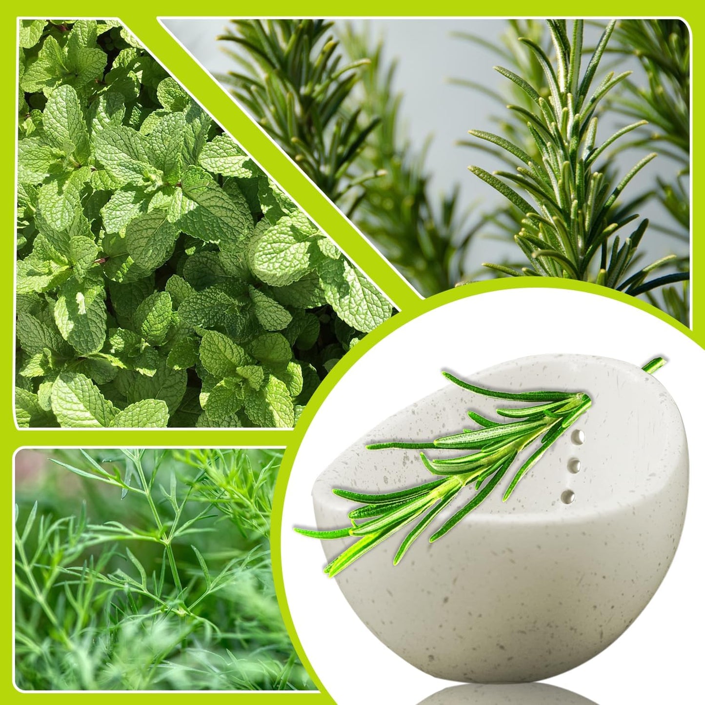 1Pcs Herb Stripper, Pottery Herb Stripper Bowl，Comes With A Cleaning Cloth And A Cleaning Brush.Suitable For Stripping Leafy Herbs.