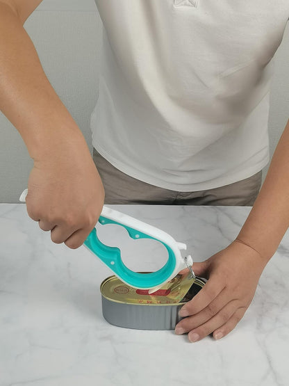 Otstar Jar Opener Bottle Opener and Can Opener for Weak hands, Seniors with Arthritis and Anyone with Low Strength, Mutil Jar Opener Get Lids Off Easily (Blue and Grey)