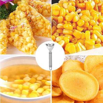 2PCS Stainless Steel Corn Planer Cutter Thresher, Corn Stripper from the Cob