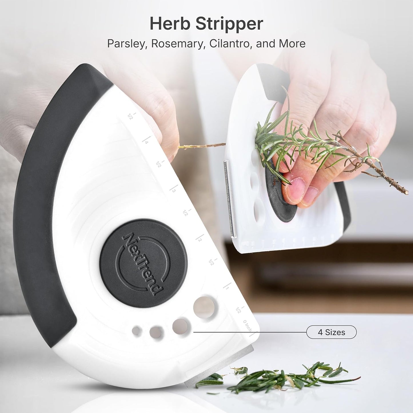 5-in-1 Dough Scraper & Flexible Bowl Scraper by Nextrend, Bread Scraper with Stainless Steel Edge, Ruler & Herb Stripper – BPA Free, Dishwasher Safe - Red