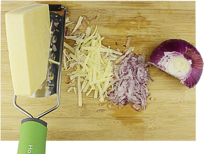 Hoki Found Stainless Steel Coarse Cheese Shredder - Zester, Vegetable & Fruit Grater - Black