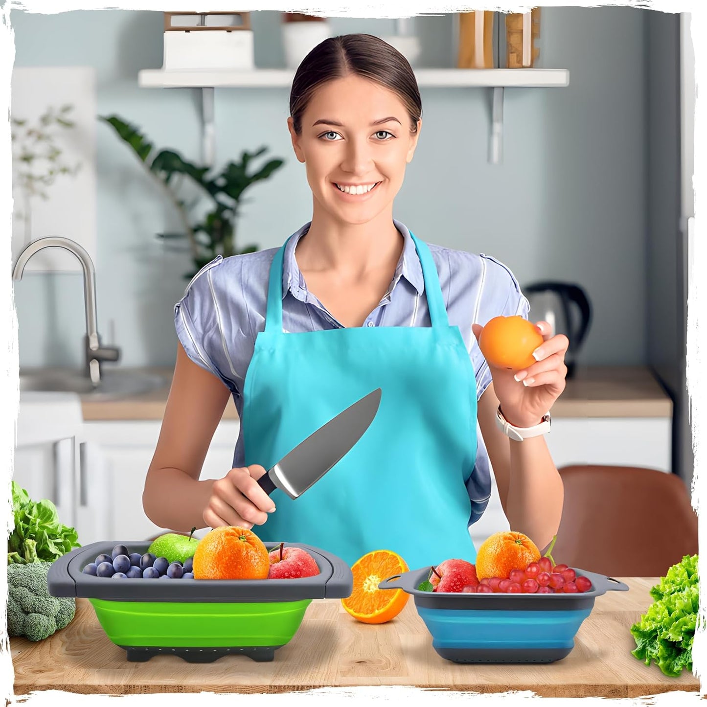 Silicone Collapsible Colander Sink Colander Collapsible Camping Versatile Collapsible Strainer Sink strainer basket over Sink Strainer (Red Green Blue)