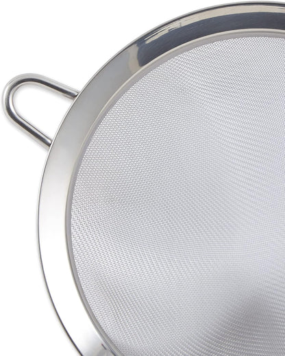 RSVP International Endurance Kitchen Collection, Stainless Steel Fine Mesh Conical Sieve/Colander, Multi-Purpose for Cooking, Baking, Loose Leaf Tea, Bar Strainer Cocktails, 7-Inch