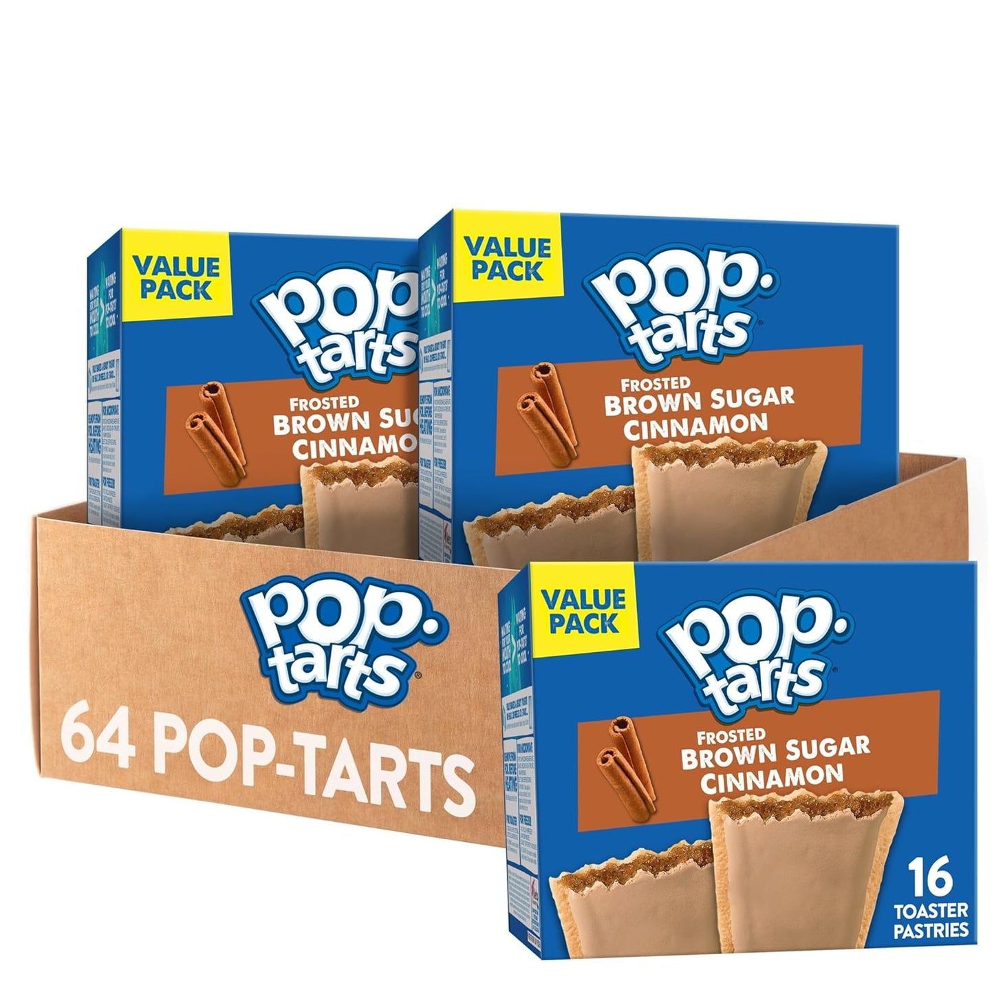 Pop-Tarts Toaster Pastries, Breakfast Foods, Kids Snacks, Value Pack, Frosted S'mores (64 Pop-Tarts)
