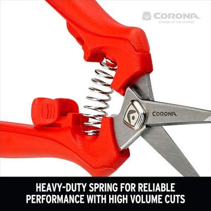 Corona FS 3214D ComfortGEL Leaf & Stem Micro Snips, Pack of 1, Orange