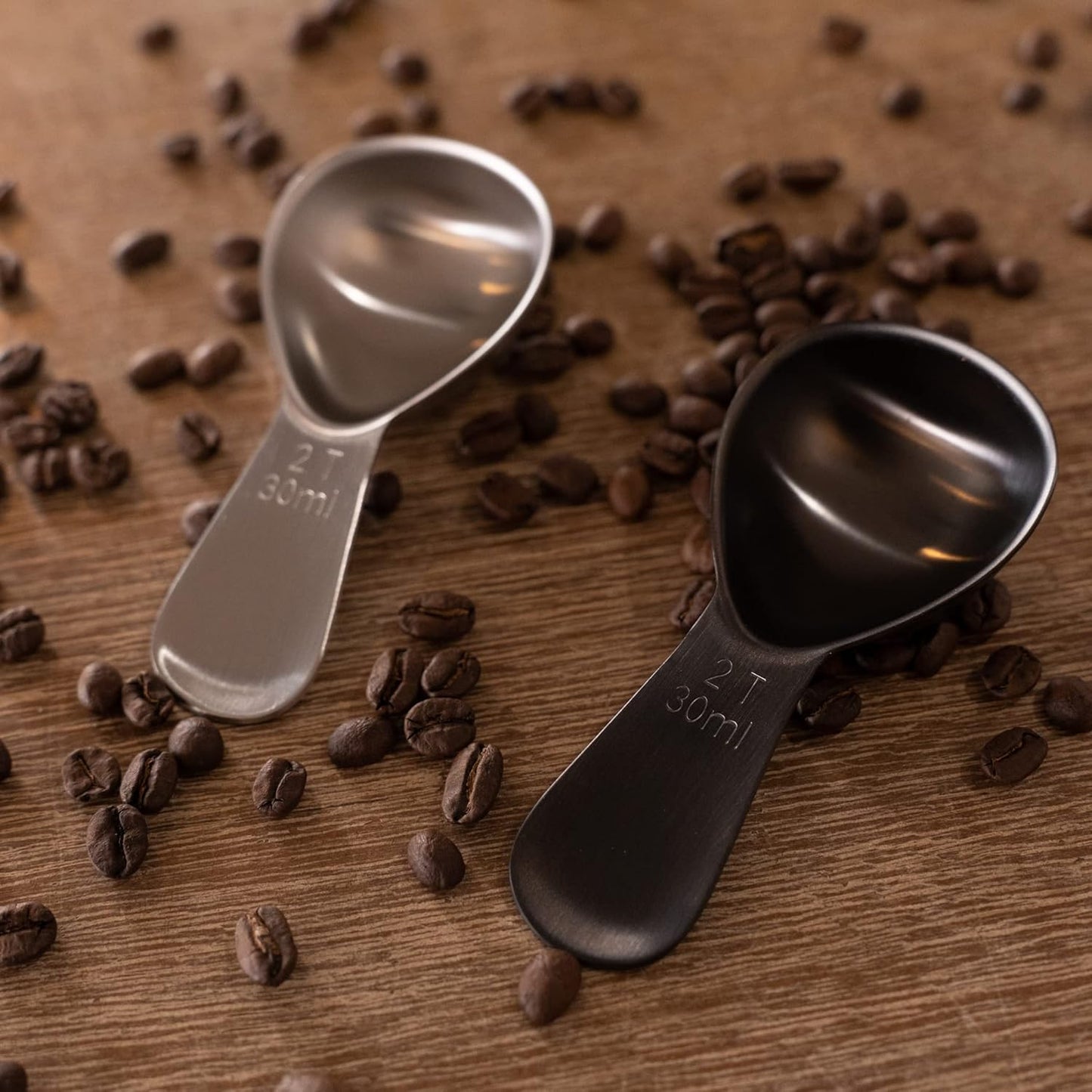 Coffee Scoop - Brushed Stainless Steel - 2 Tablespoon Capacity - Fits inside Airscape Canisters (Brushed Steel)