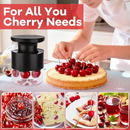 7-Hole Cherry Pitter Tool – Multi Cherry Pitter Pit Remover Corer, Mess-Free Fruit Stoner for Cherry Jam, Baking & Kitchen Prep