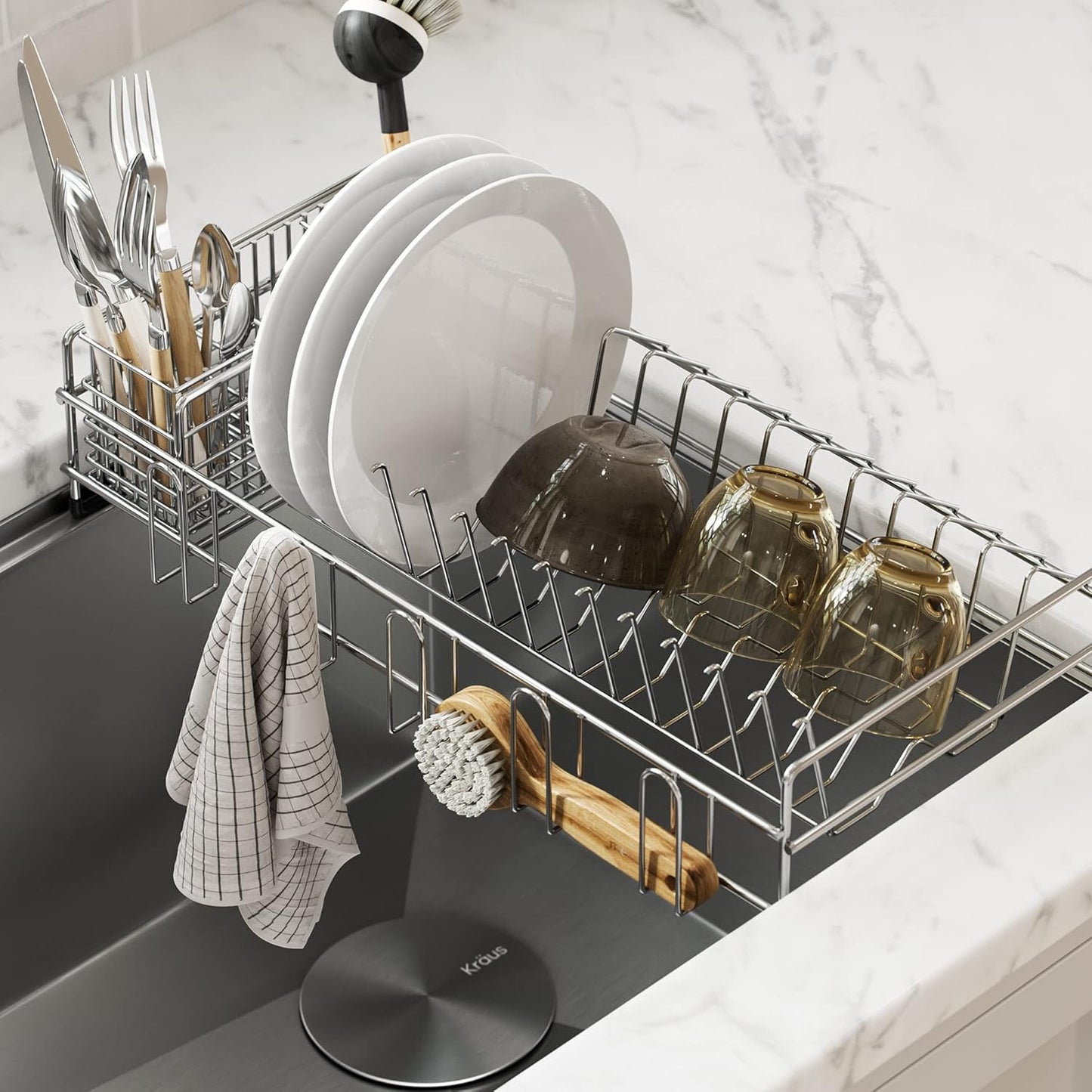 KRAUS Stainless Steel Colander for Workstation Kitchen Sink, CS-6