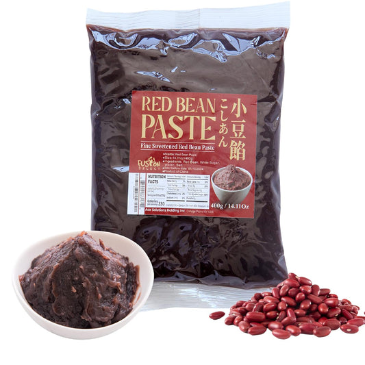 Fusion Select 3 Packs Red Bean Paste - Fine Sweetened Adzuki Bean Paste for Desserts, Buns, Pastry Filling, Mochi - For Chinese, Japanese & Korean Foods - No Additives or Preservatives