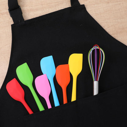 24-Piece Silicone Spatula and Whisks Set: 12 Spatulas (6 Colors) & 12 Colorful 8-Inch Whisks for Baking, Mixing, Cooking - Flexible, Non-Stick, Dishwasher Safe Kitchen Tools