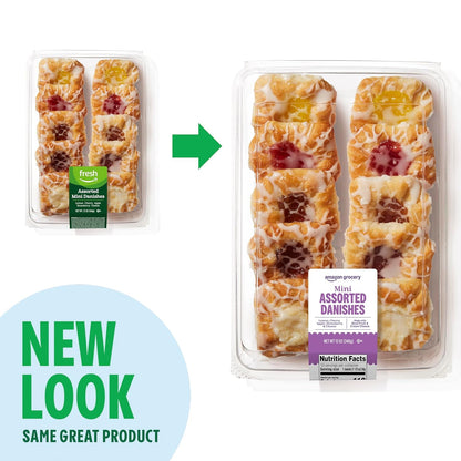 Amazon Grocery, Mini Assorted Danishes, 12 Oz
