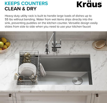 KRAUS Stainless Steel Colander for Workstation Kitchen Sink, CS-6