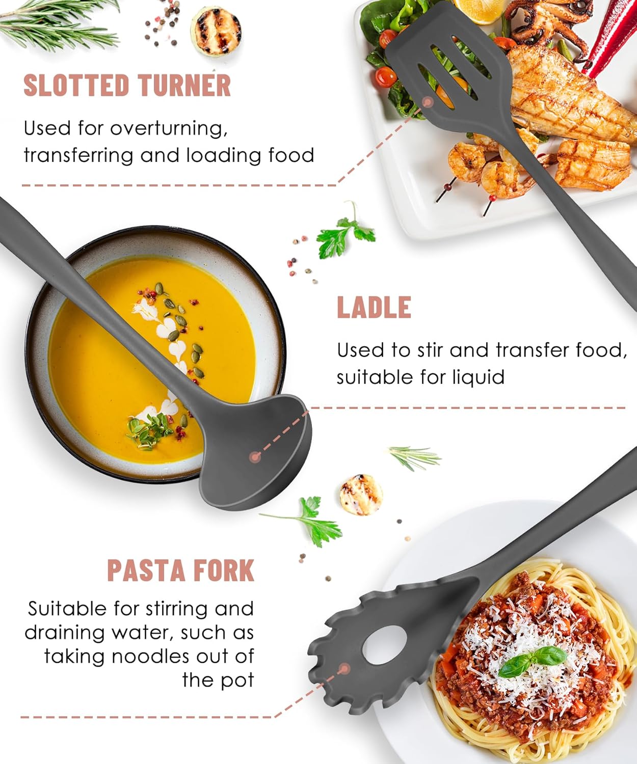 Kitchen Utensils Set-12 Pieces Silicone Cooking Utensils Set (Dishwasher Safe) 392°F Heat Resistant Spatula Set,Kitchen Utensil Set for Nonstick Cookware,Best Kitchen Tools with Holder