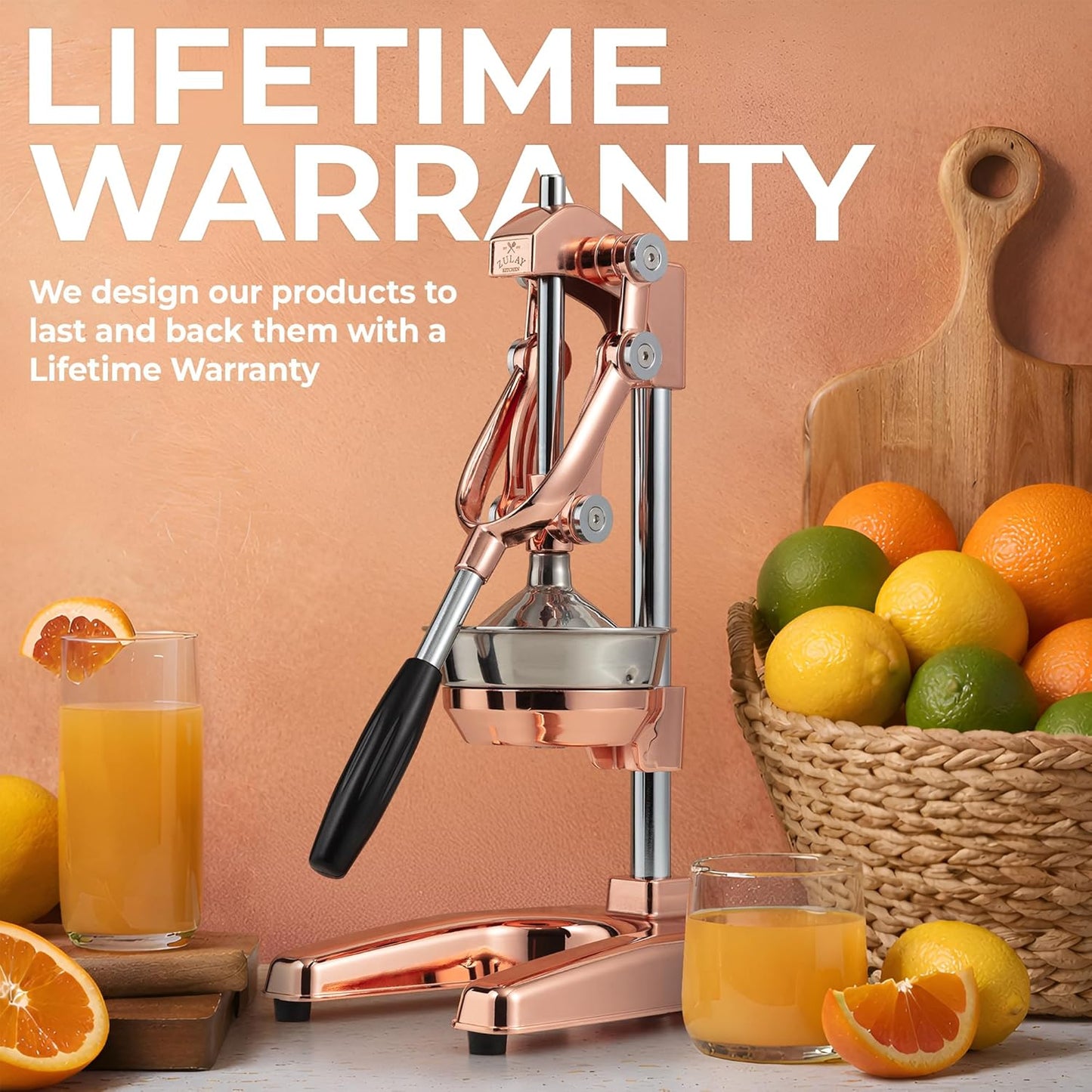 Zulay Kitchen Cast Iron Juicer - Heavy Duty Manual Juicer with Detachable Strainers for Easy Cleaning, Orange Juice Press for Citrus Fruits, Perfect for Bartenders, Juice Lovers & Health Enthusiasts